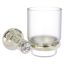 Allied Brass CC-66-PNI - Carolina Crystal Collection Wall Mounted Tumbler Holder - Polished Nickel