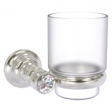 Allied Brass CC-66-SN - Carolina Crystal Collection Wall Mounted Tumbler Holder - Satin Nickel