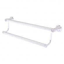 Allied Brass CC-72-18-SCH - Carolina Crystal Collection 18 Inch Double Towel Bar - Satin Chrome