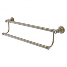 Allied Brass CC-72-24-ABR - Carolina Crystal Collection 24 Inch Double Towel Bar - Antique Brass