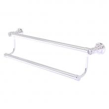 Allied Brass CC-72-30-PC - Carolina Crystal Collection 30 Inch Double Towel Bar - Polished Chrome