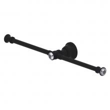 Allied Brass CC-HTB-2-BKM - Carolina Crystal Collection 2 Arm Guest Towel Holder - Matte Black