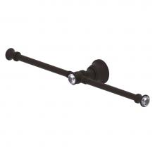 Allied Brass CC-HTB-2-ORB - Carolina Crystal Collection 2 Arm Guest Towel Holder - Oil Rubbed Bronze