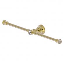 Allied Brass CC-HTB-2-UNL - Carolina Crystal Collection 2 Arm Guest Towel Holder - Unlacquered Brass