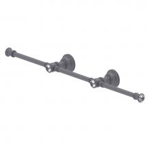 Allied Brass CC-HTB-3-GYM - Carolina Crystal Collection 3 Arm Guest Towel Holder - Matte Gray