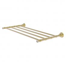 Allied Brass CC-HTL-5-24-UNL - Carolina Crystal Collection 24 Inch Towel Shelf - Unlacquered Brass