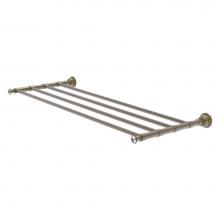 Allied Brass CC-HTL-5-30-ABR - Carolina Crystal Collection 30 Inch Towel Shelf - Antique Brass