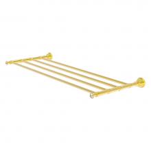 Allied Brass CC-HTL-5-30-PB - Carolina Crystal Collection 30 Inch Towel Shelf - Polished Brass