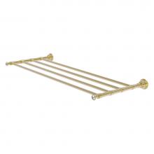 Allied Brass CC-HTL-5-30-UNL - Carolina Crystal Collection 30 Inch Towel Shelf - Unlacquered Brass