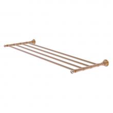 Allied Brass CC-HTL-5-36-BBR - Carolina Crystal Collection 36 Inch Towel Shelf - Brushed Bronze