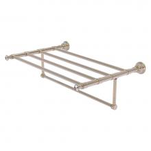 Allied Brass CC-HTL-5-TB-24-PEW - Carolina Crystal Collection 24 Inch Towel Shelf with Integrated Towel Bar - Antique Pewter