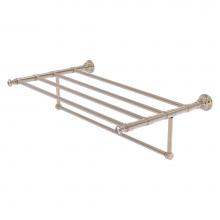 Allied Brass CC-HTL-5-TB-30-PEW - Carolina Crystal Collection 30 Inch Towel Shelf with Integrated Towel Bar - Antique Pewter