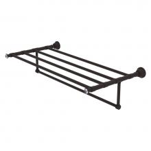 Allied Brass CC-HTL-5-TB-36-ORB - Carolina Crystal Collection 36 Inch Towel Shelf with Integrated Towel Bar - Oil Rubbed Bronze