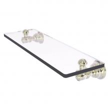 Allied Brass CL-1-16-PNI - Carolina Collection 16 Inch Glass Shelf - Polished Nickel