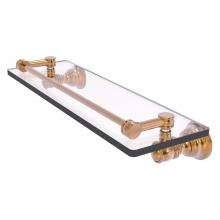 Allied Brass CL-1-16-GAL-BBR - Carolina Collection 16 Inch Glass Shelf with Gallery Rail - Brushed Bronze