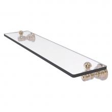 Allied Brass CL-1-22-PEW - Carolina Collection 22 Inch Glass Shelf - Antique Pewter