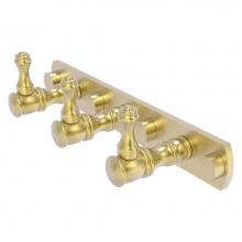 Allied Brass CL-20-3-SBR - Carolina Collection 3 Position Tie and Belt Rack - Satin Brass