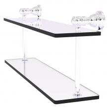 Allied Brass CL-2-16-PC - Carolina Collection 16 Inch Two Tiered Glass Shelf - Polished Chrome