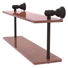 Allied Brass CL-2-16-IRW-ORB - Carolina Collection 16 Inch Two Tiered Wood Shelf - Oil Rubbed Bronze