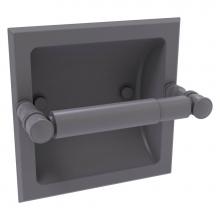 Allied Brass CL-24C-GYM - Carolina Collection Recessed Toilet Paper Holder - Matte Gray