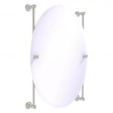 Allied Brass CL-27-91-SN - Carolina Collection Oval Frameless Rail Mounted Mirror - Satin Nickel