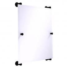 Allied Brass CL-27-92-BKM - Carolina Collection Rectangular Frameless Rail Mounted Mirror - Matte Black
