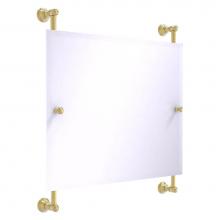 Allied Brass CL-27-93-SBR - Carolina Landscape Rectangular Frameless Rail Mounted Mirror - Satin Brass