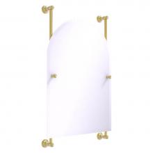 Allied Brass CL-27-94-SBR - Carolina Collection Arched Top Frameless Rail Mounted Mirror - Satin Brass