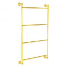 Allied Brass CL-28-24-PB - Carolina Collection 4 Tier 24 Inch Ladder Towel Bar - Polished Brass