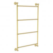 Allied Brass CL-28-30-SBR - Carolina Collection 4 Tier 30 Inch Ladder Towel Bar - Satin Brass