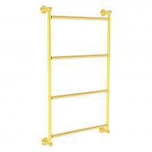 Allied Brass CL-28-36-PB - Carolina Collection 4 Tier 36 Inch Ladder Towel Bar - Polished Brass