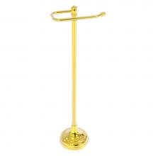 Allied Brass CL-29-PB - Carolina Collection Free Standing Euro Style Toilet Paper Holder - Polished Brass