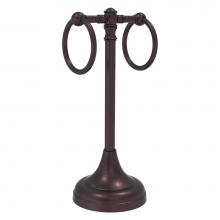 Allied Brass CL-53-ABZ - Carolina Collection 2 Ring Guest Towel Stand - Antique Bronze