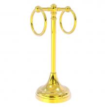 Allied Brass CL-53-PB - Carolina Collection 2 Ring Guest Towel Stand - Polished Brass