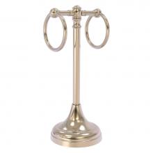 Allied Brass CL-53-PEW - Carolina Collection 2 Ring Guest Towel Stand - Antique Pewter