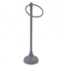Allied Brass CL-54-GYM - Carolina Collection Guest Towel Ring Stand - Matte Gray