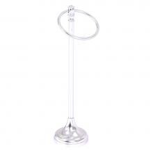 Allied Brass CL-54-SCH - Carolina Collection Guest Towel Ring Stand - Satin Chrome