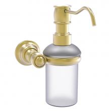 Allied Brass CL-60-SBR - Carolina Collection Wall Mounted Soap Dispenser - Satin Brass