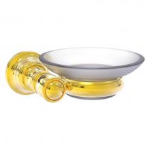 Allied Brass CL-62-PB - Carolina Collection Wall Mounted Soap Dish - Polished Brass