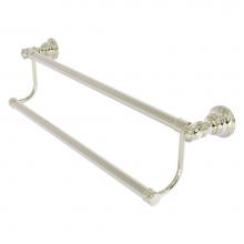 Allied Brass CL-72-18-PNI - Carolina Collection 18 Inch Double Towel Bar - Polished Nickel