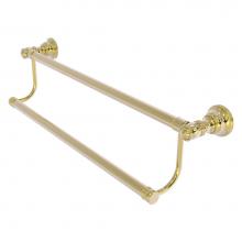 Allied Brass CL-72-18-UNL - Carolina Collection 18 Inch Double Towel Bar - Unlacquered Brass