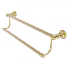 Allied Brass CL-72-24-UNL - Carolina Collection 24 Inch Double Towel Bar - Unlacquered Brass