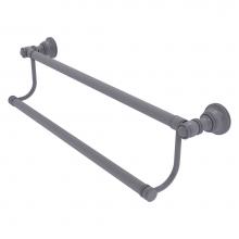 Allied Brass CL-72-30-GYM - Carolina Collection 30 Inch Double Towel Bar - Matte Gray