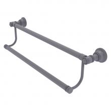 Allied Brass CL-72-36-GYM - Carolina Collection 36 Inch Double Towel Bar - Matte Gray