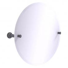 Allied Brass CL-90-GYM - Carolina Collection Frameless Round Tilt Mirror with Beveled Edge - Matte Gray