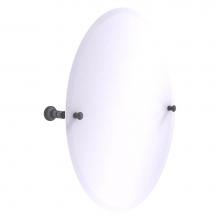 Allied Brass CL-91-GYM - Carolina Collection Frameless Oval Tilt Mirror with Beveled Edge - Matte Gray