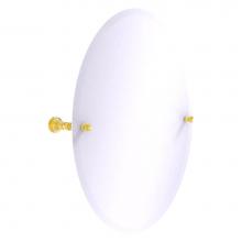 Allied Brass CL-91-PB - Carolina Collection Frameless Oval Tilt Mirror with Beveled Edge - Polished Brass