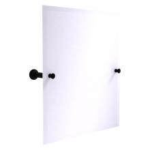 Allied Brass CL-92-BKM - Carolina Collection Frameless Rectangular Tilt Mirror with Beveled Edge - Matte Black