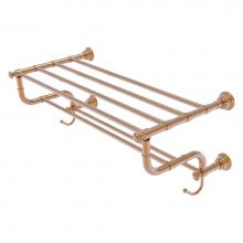 Allied Brass CL-HTL-5-DTB-24-BBR - Carolina Collection 24 Inch Towel Shelf with Double Towel Bar - Brushed Bronze