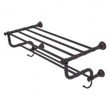 Allied Brass CL-HTL-5-DTB-24-VB - Carolina Collection 24 Inch Towel Shelf with Double Towel Bar - Venetian Bronze